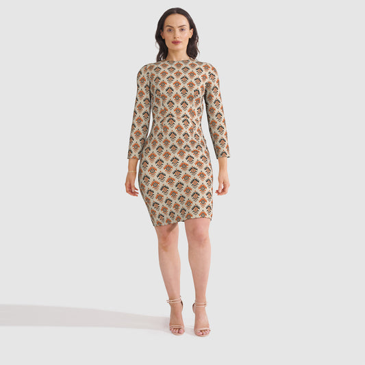 Long Sleeved Sheath Dress